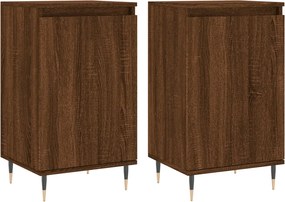 vidaXL 2 db barna tölgy színű szerelt fa tálalószekrény 40x35x70 cm