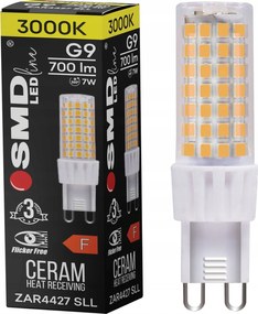 Izzó G9 Led 7W 700lm Meleg Szín 7W=60W Nem Villog halogén egyenes