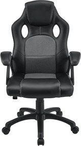Ergonomikus irodai szék állítható háttámlával fekete