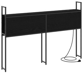 Tárolós Fejtámla Töltő Állomással Musta tammi 135 cm Faanyag