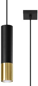 SOLLUX SL-0952 LOOPEZ Hengeres Függesztett Lámpa Fekete, Arany GU10 IP20