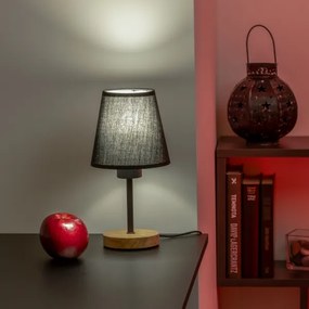 Brilagi - Asztali lámpa NUBILA WOOD 1xE27/25W/230V tölgy/fekete