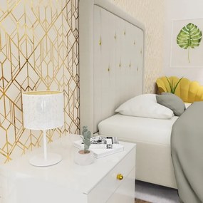 Asztali lámpa LOFT SHADE 1xE27/60W/230V á. 18 cm fehér/arany