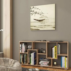 Polcos tároló könyvespolc 120x20x60cm barna KH15-1