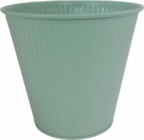 Virágtartó Fedő Fém Bordázott Virágok Gyógynövények Vödör Fém Zöld