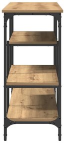 Konzolasztal Mesteri Tölgy 100x35x75 cm Műanyag Fa és Acél
