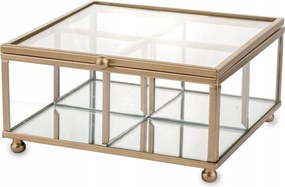 Arany ékszerdoboz üveg ékszerdoboz minimalizmus glamour