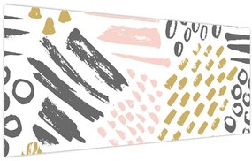 Kép - Absztrakt stroke-ok (120x50 cm)