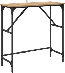 vidaXL Konzolasztal Artisan tölgy 75 x 32 x 75 cm Faanyag