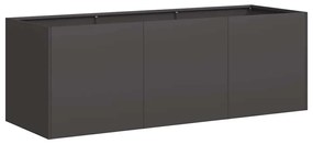 vidaXL növénytartó fekete 120x40x40 cm hidegen hengerelt acél