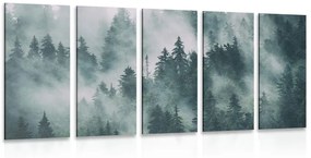 5-részes kép hegyek ködben