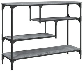 szürke sonoma szerelt fa tálalóasztal 100x30x75 cm