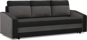 Hewlet kanapéágy, szövet anyag, bonell töltet, fekete - szürke