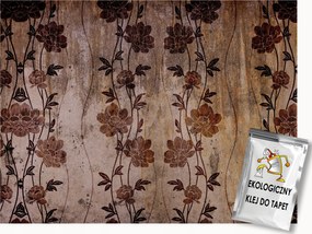 Fotótapéta Flizelina Virágok Vintage Barna Retro Dísz 250x175 ragasztó