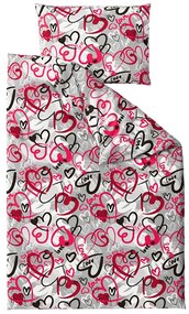 Mikroszálas ágyneműhuzat STREET LOVE szürke Ágyneműhuzat mérete: 70 x 90 cm | 140 x 200 cm