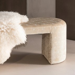 Bézs párnázott pad Jacob – WOOOD