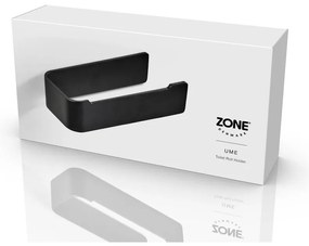 Fekete fali fém WC-papír tartó Ume – Zone