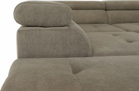 Ülőgarnitúra, világosbarna melír, szövet, balos, BUTON P