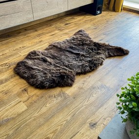 Báránybőr szőnyeg 95x60cm, barna