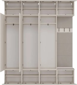HAGA IV 3SZ1W előszobafal, 150x238x35 cm, kasmír