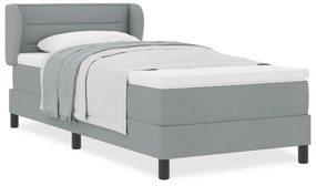 Boxspring Ágy Mattal Világosszürke 80x200 cm Szövet