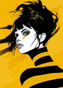 Poszter 64x90cm SĂĄrga kecses