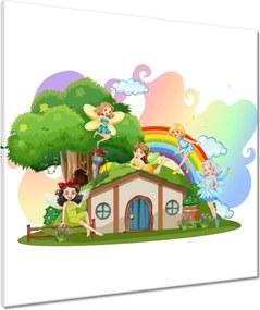 Vászonkép 70x70 Tündérek a varázslatos világból