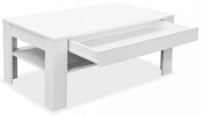 fehér faforgácslap dohányzóasztal 110 x 65 x 48 cm