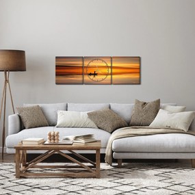 Hajózás képe (órával) (90x30 cm)