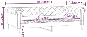 kávészínű műbőr kanapéágy 100 x 200 cm