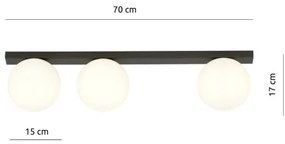 Mennyezeti lámpa FIT 3xE14/10W/230V fekete/fehér