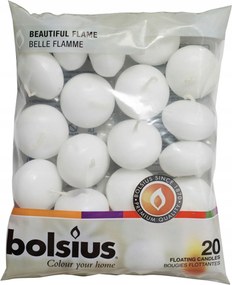 Gyertyák Lebegő gyertyák Fehér Bolsius 20db
