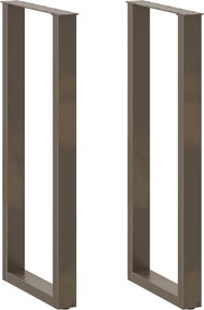 vidaXL 2 db U alakú bárasztalláb natúr acélból 40x(110-111) cm