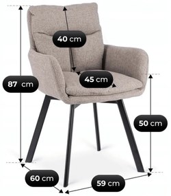 Barna Forgószék CORTADO