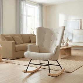 Hintaszék, bézs, szövet, AK-373 CRM2