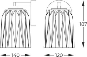 Zuma Line TAZZA W0590-01A-V7AC Fali lámpa 1x40W/E14 IP20