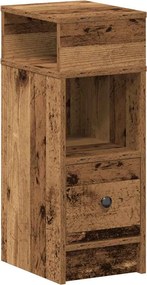 vidaXL antik fa színű éjjeliszekrény fiókkal 25x31x66 cm