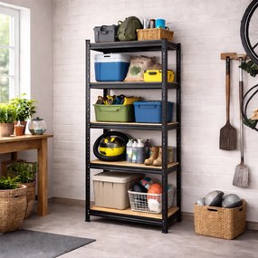 HEAVY nagy teherbírású polc, max 875kg, 90x40x180cm, fekete Jurhan