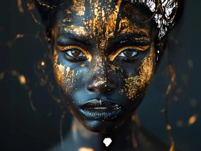 Vászonkép Canvas Portré Arany Arc Misztikus Nő Művészet 100x75