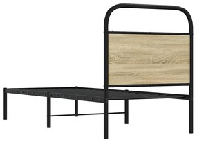 ágykeret matrac nélkül 75x190 cm sonoma tölgyfa műfa