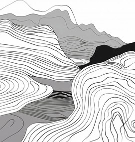 Poszter 70x100cm Geometrikus emelkedők