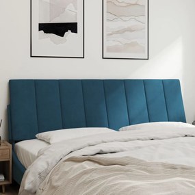 kék bársony fejtámla párna 160 cm