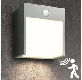 Brilagi Brilagi TERNI LED 12W 230V kültéri fali lámpa szenzorral, szürke, IP44 BG0984