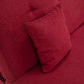 Kihúzható kanapé, piros, ALADA