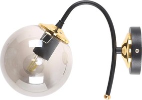 Fekete-szürke fali lámpa ø 15 cm Yoyo – Squid Lighting