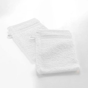 Fehér pamut mosdókesztyű 15x21 cm Tendresse – douceur d'intérieur
