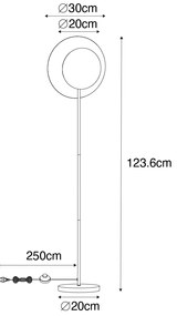 Art Deco állólámpa fekete arannyal - Emilienne