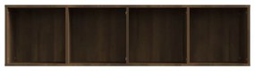 barna tölgy színű szerelt fa könyv-/TV-szekrény 143x30x36 cm