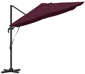Cantilever Roma Napernyő Piros és Fekete 352 x 251 x 260 cm