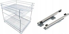 Cargo kosár alsó szekrényhez 60cm 600 Fehér 2p csendes ház Rejs csuklópánttal